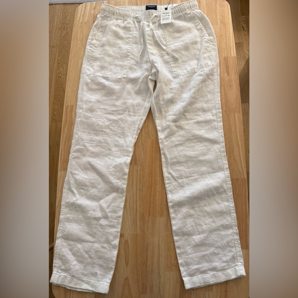 NWT Todd Snyder Men’s white linen beach pant size Medium